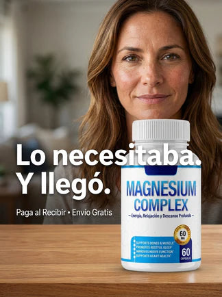 Magnesium Complex – 7 Tipos de Magnesio para Energía, Relajación y Descanso Profundo - 60 Capsulas